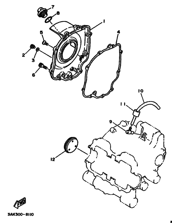 Crankcase cover ass`y  (v