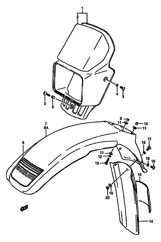 Headlamp housing-front fender
