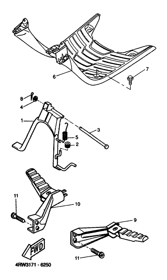 CW50 Stand. footrest