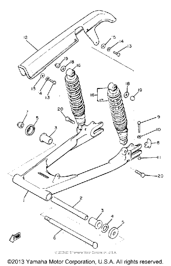 Rear arm-suspension