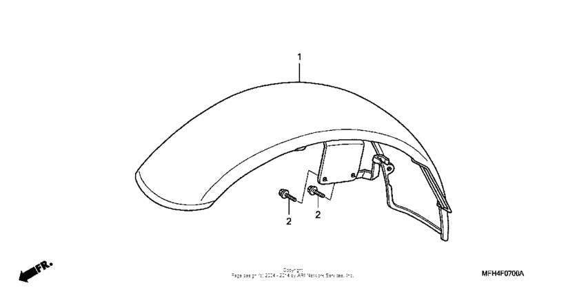 VT600CD Переднее крыло