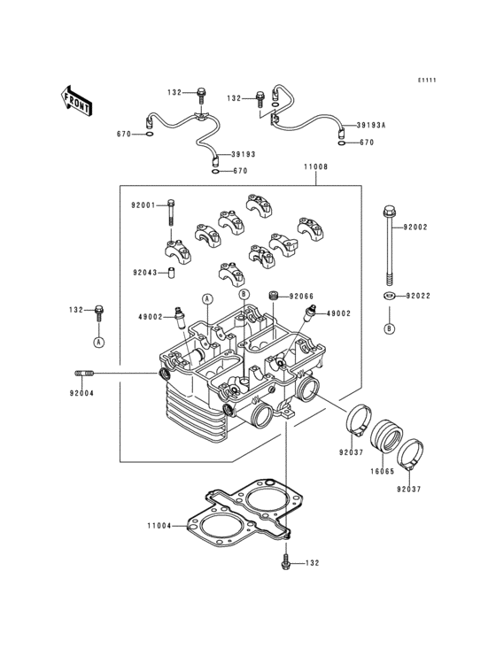 KLE500 Головка цилиндров