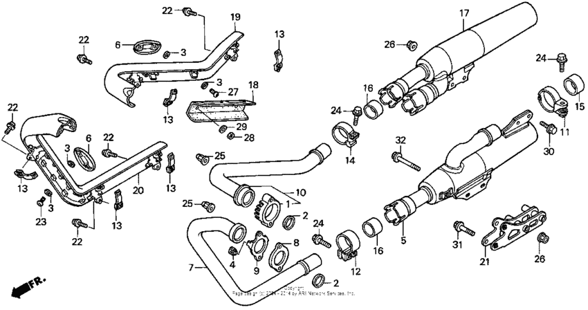 VT1100C Vt1100c muffler 97