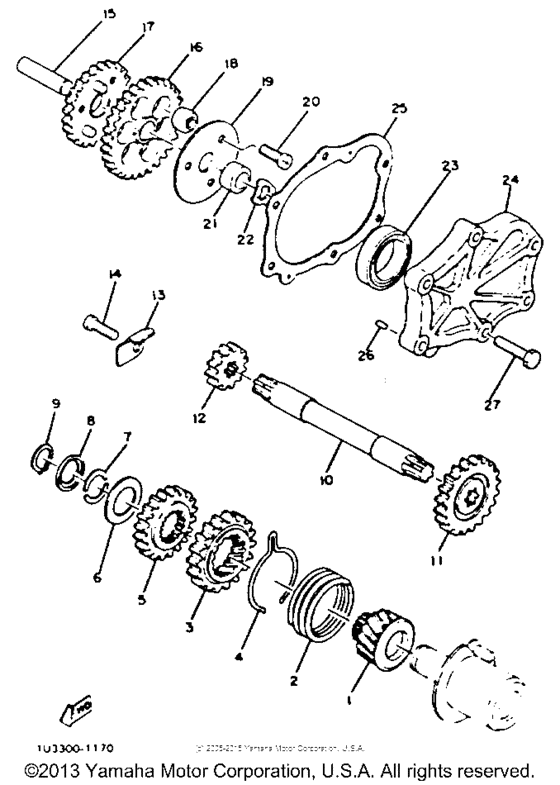 Starting motor unit