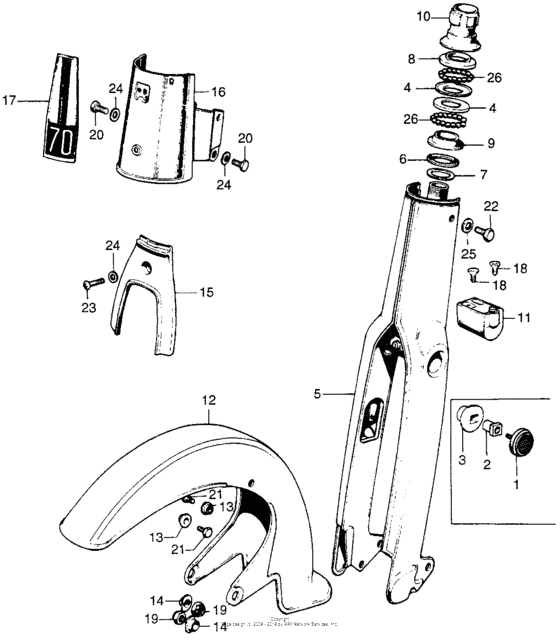 Front fork + front fender