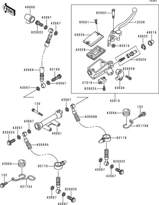 Front master cylinder(zr750-c1)