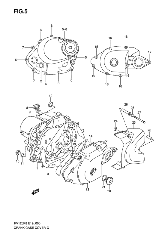 Crankcase cover ass`y  (v