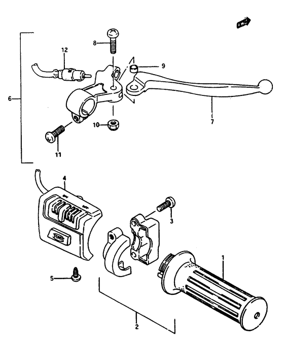 Right handle switchfor p02,p04,p16,p18,p39,p41