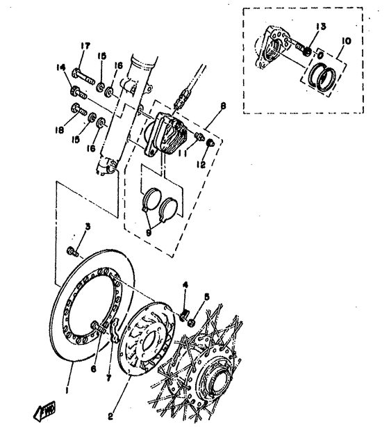 Front brake . caliper