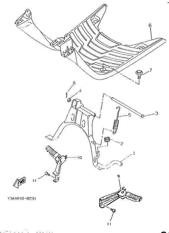 Stand. footrest