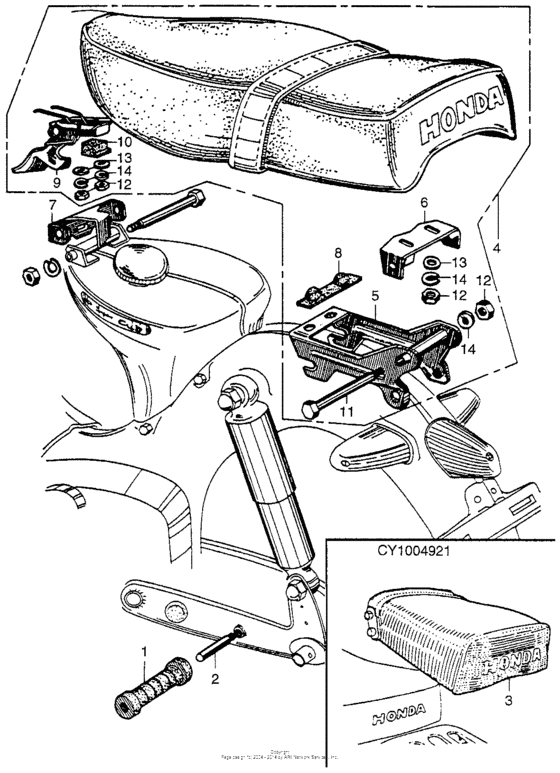 Seat + pillion step