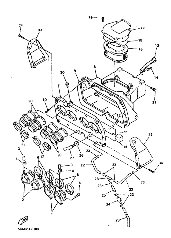 YH50 Впускная система