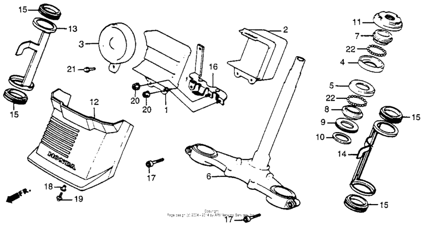 Vt500ft steering stem