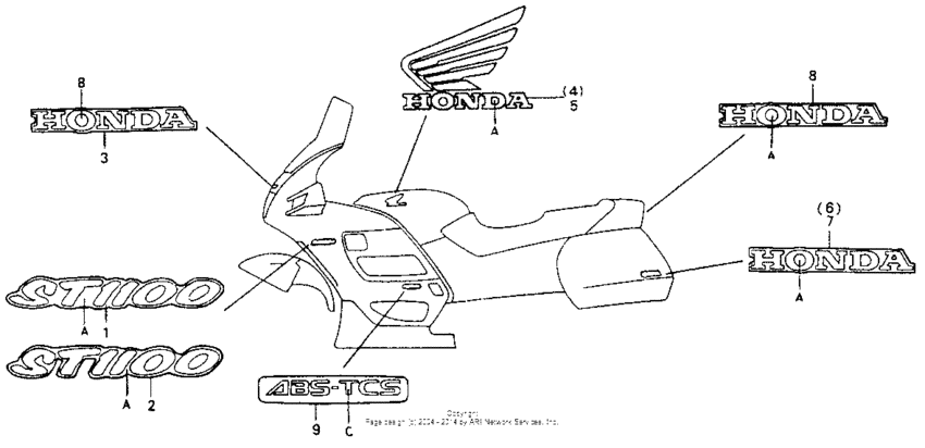 ST1100 Наклейки