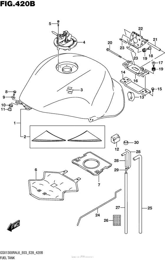 Fuel Tank (Gsx1300Ral6 E28)