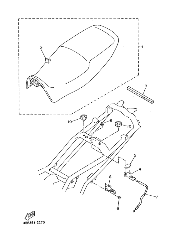 XJ600S Сиденье