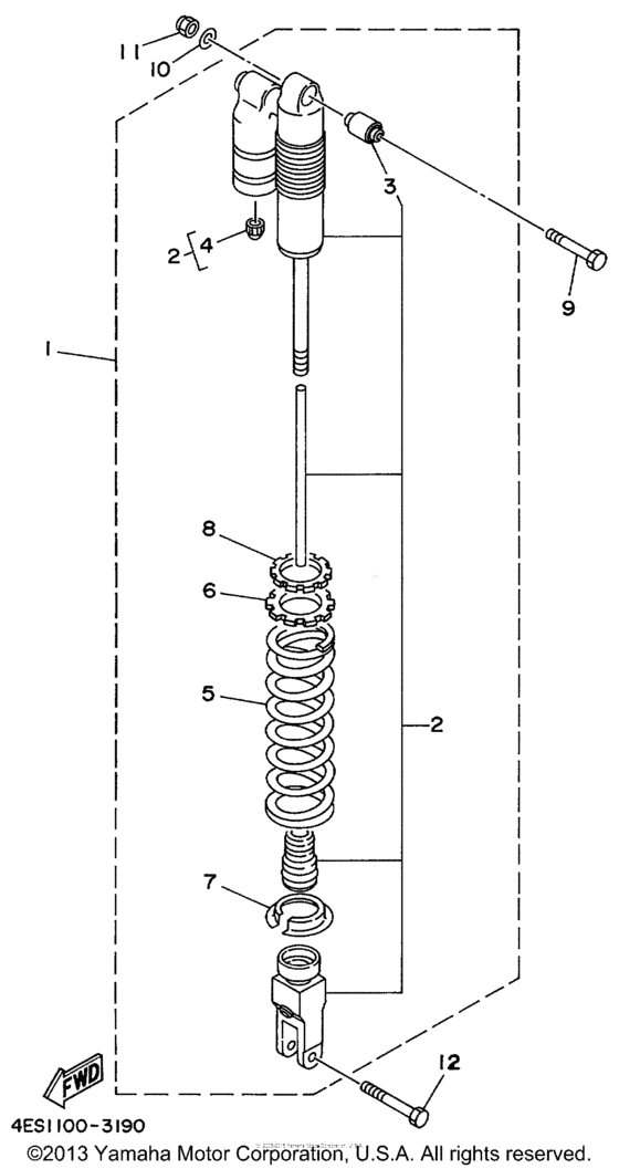 YZ80L Задняя подвеска