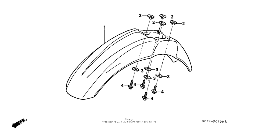XR250R Переднее крыло
