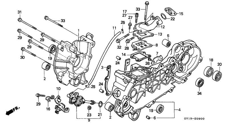 Crankcase/oil pump