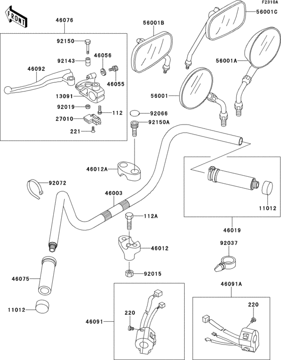 Handlebar(vn800-a3/a3a/a4)