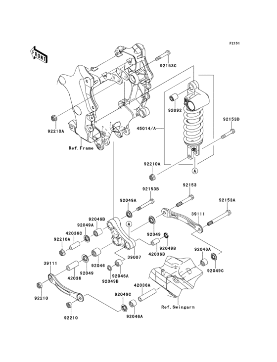 ZX1400 Suspension / shock absorber(fcf-fef)