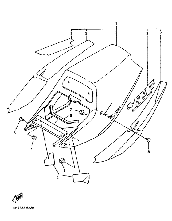 YZF750SP Side cover  /  oil tank