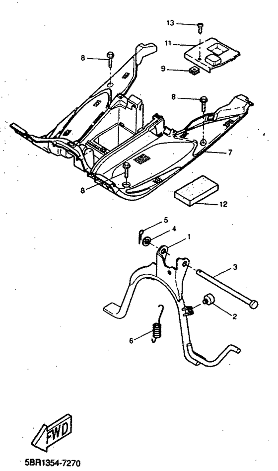 YQ50 Stand. footrest