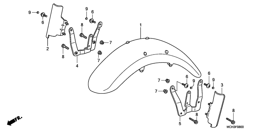 VTX1800C Переднее крыло
