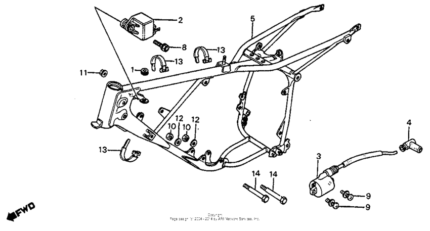 Frame + ignition coil 80-81