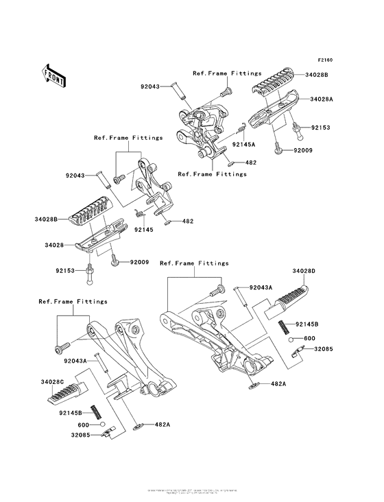 ZX1400 Подножки