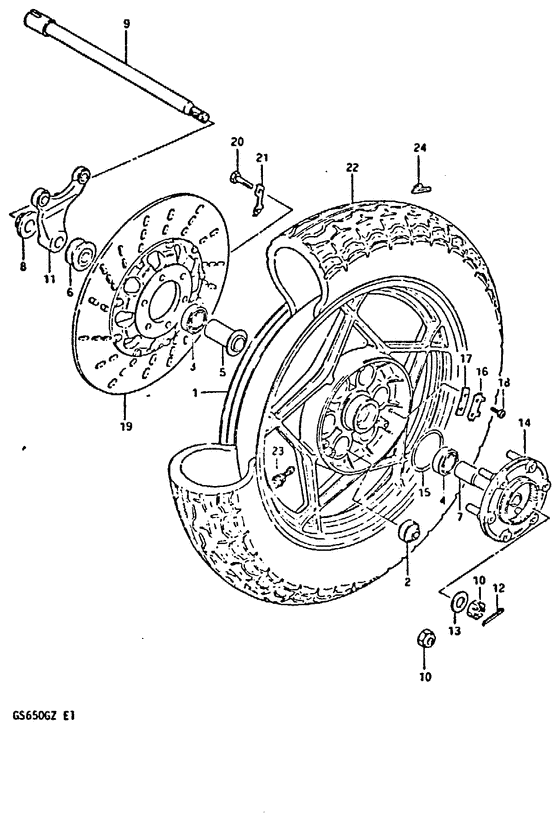 Rear wheel complete assy