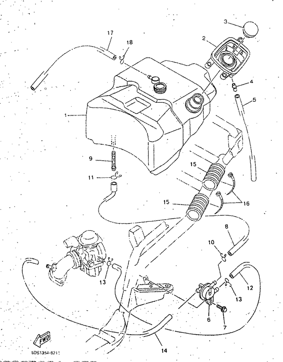 YP125 Топливный бак