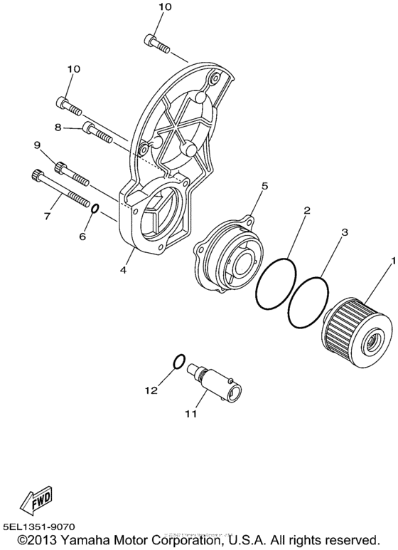XVS1100AP Масляный фильтр