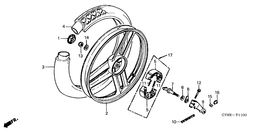 Rear wheel complete assy