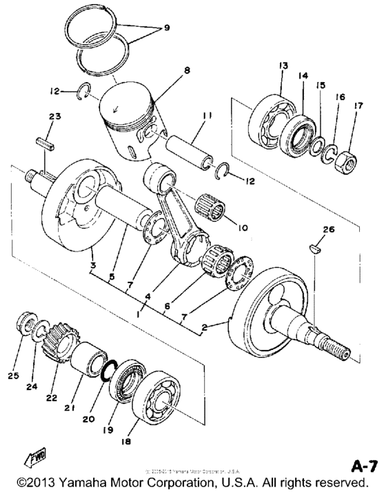 Crank piston