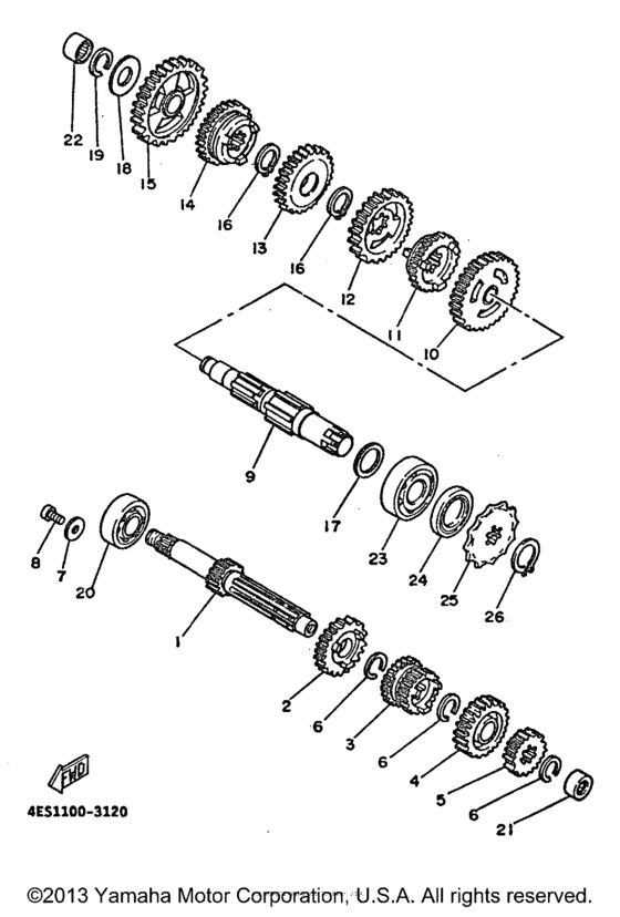 YZ80H1 Трансмиссия