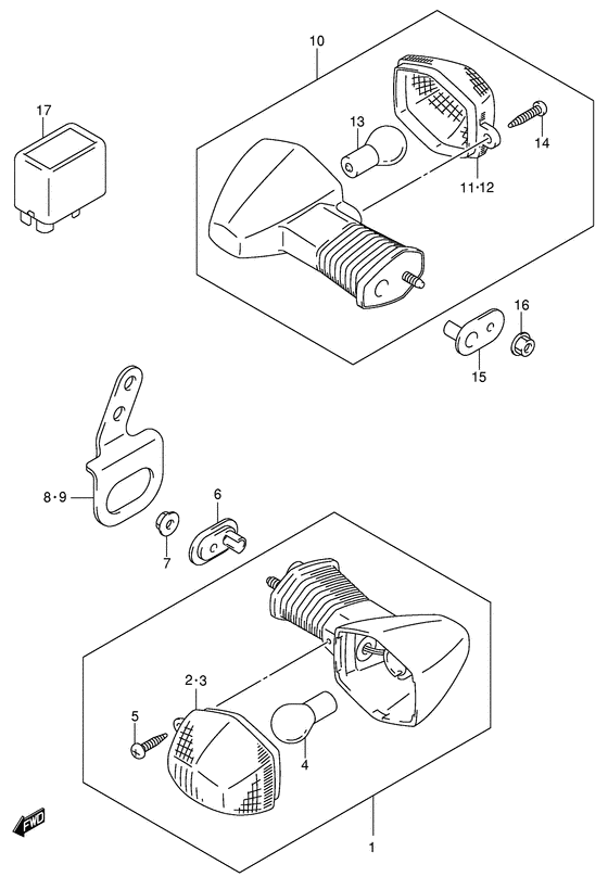 DR-Z400 Поворотники