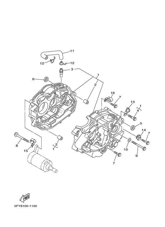 TW125 Картер двигателя