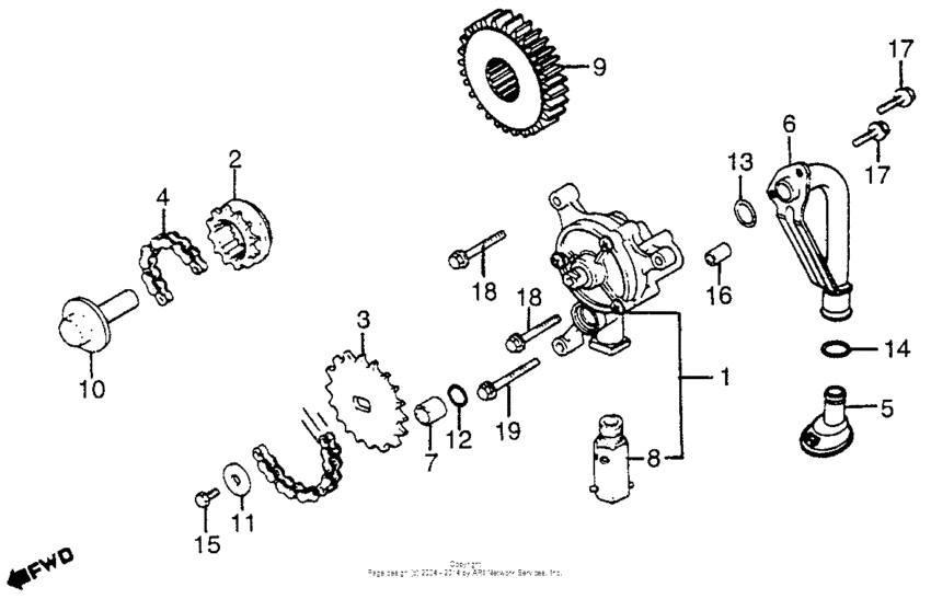 Oil pump + primary drive gear