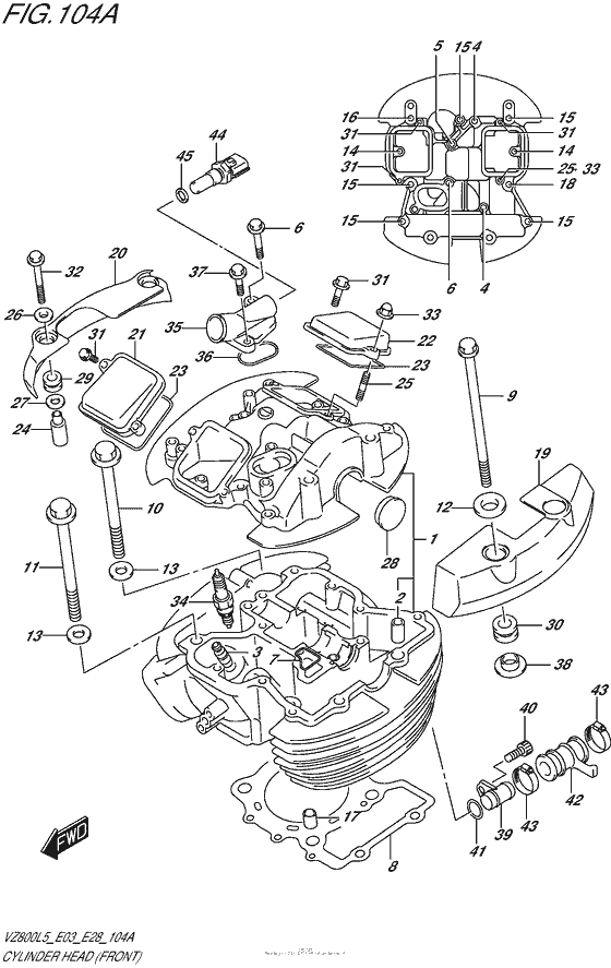 VZ800 Головка цилиндров (передняя)
