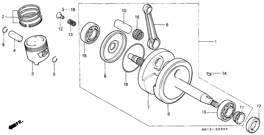 Crankshaft/piston