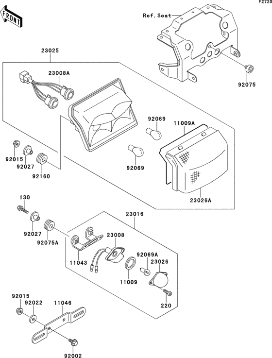 ZX500 Задний фонарь