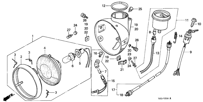 Headlight/meter