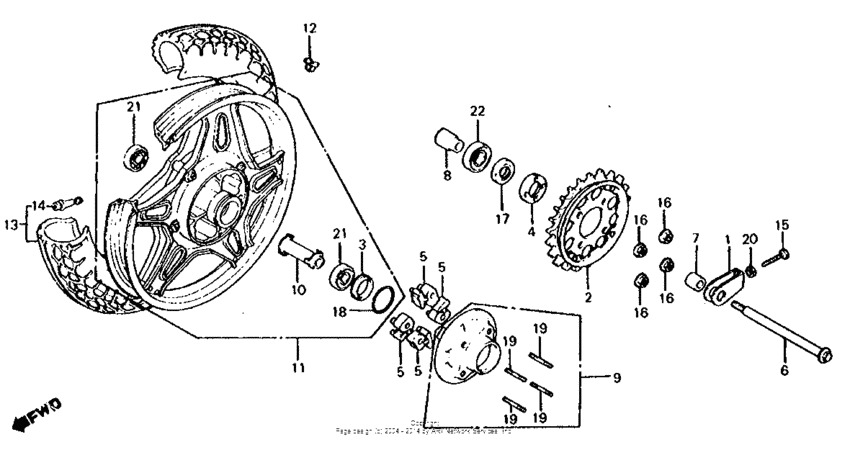 Cb650c rear wheel 80-81