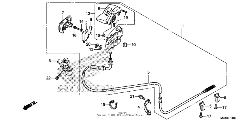 Parking brake lever