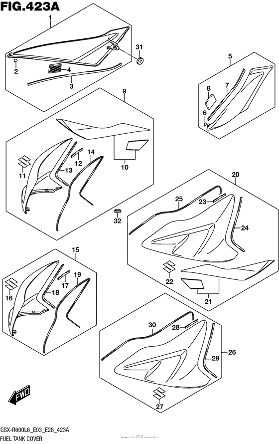 Fuel Tank Cover (Ysf,ajp)