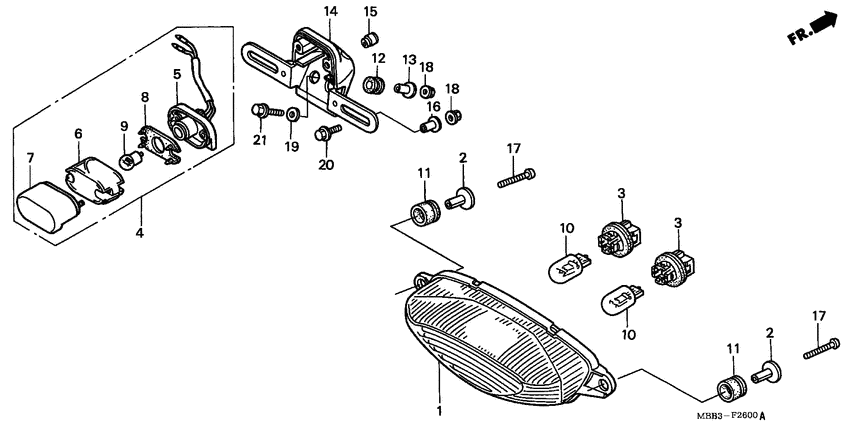 Taillight unit ass`y