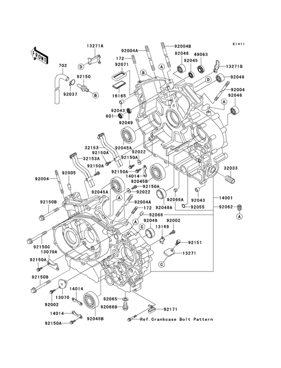 Crankcase(1/2)(vn1500-l2)