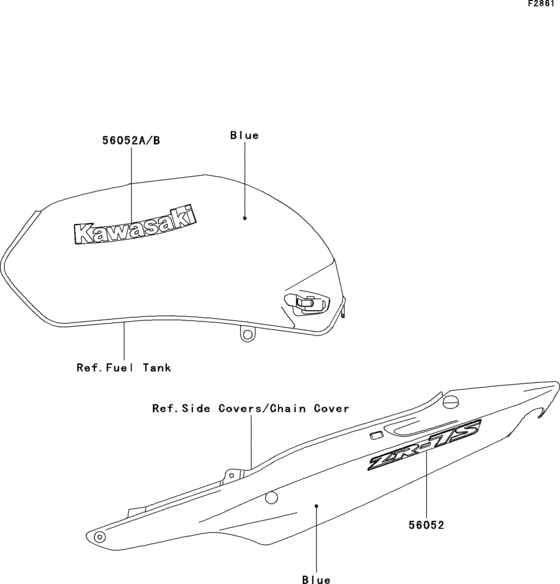 ZR750 Decals(c.l.blue)(zr750-h1)