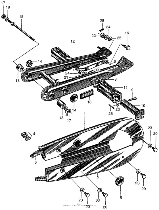 Ca175 swingarm + rear fender